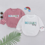 Custom Name Mamas Boy Birthday Boy Baby Romper