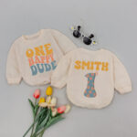 Custom Name And Numbers One Happy Dude Birthday Baby Romper