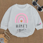 Custom Name Rainbow Mamas Girl Baby Romper