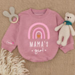 Custom Name Rainbow Mamas Girl Baby Romper