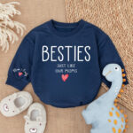 Custom Name Besties Just Like Our Moms Baby Romper