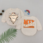 Custom Name Little Boo My First Halloween Baby Jumpsuit