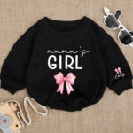 Custom Name Mamas Girl Birthday Matching Baby Romper