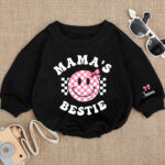 Custom Name Smile Mamas Bestie Matching Baby Romper