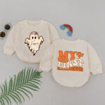 Custom Name Little Boo My First Halloween Baby Romper, Birthday Gifts For Baby