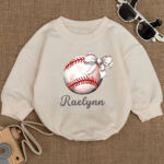 Custom Name Baseball Season Baby Romper