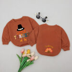 Custom Name Little Turkey Pilgrim Hat Thanksgiving Baby Romper