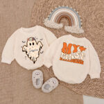 Custom Name Little Boo My First Halloween Baby Jumpsuit