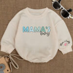 Custom Name Mamas Boy Birthday Boy Baby Romper