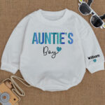 Custom Name Aunties Boy Birthday Matching Baby Romper, Birthday Boy Romper