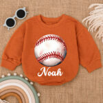 Custom Name Baseball Season Baby Romper