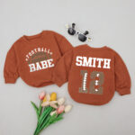 Custom Name Football Babe Matching Baby Romper,Football Baby Shower