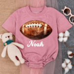 Custom Name Football Season Baby Romper