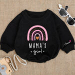 Custom Name Rainbow Mamas Girl Baby Romper