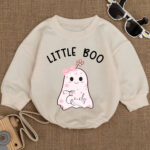 Custom Name Little Boo Baby Romper, Birthday Baby Shower Gifts