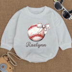 Custom Name Baseball Season Baby Romper