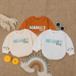 Custom Name Mamas Boy Birthday Boy Baby Romper