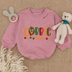 Custom Name Little Turkey Gobble Gobble Baby Romper