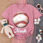 Custom Name Baseball Season Baby Romper