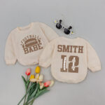 Custom Name Football Babe Matching Baby Romper,Football Baby Shower