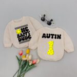 Custom One Happy Dude Matching Birthday Baby Romper