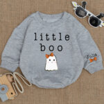 Custom Name Little Boo Baby Romper, Bubble Baby Romper