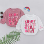 Custom Name Smile In My Mamas Girl Era Birthday Girl Baby Romper