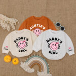 Custom Name Smile Daddys Girl Matching Baby Romper