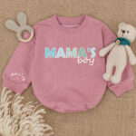 Custom Name Mamas Boy Birthday Boy Baby Romper