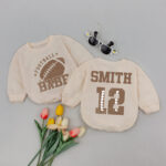 Custom Name And Numbers Football Babe Birthday Matching Baby Romper