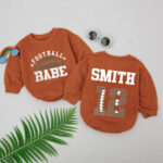 Custom Name Football Babe Matching Baby Romper,Football Baby Shower