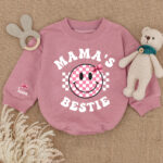 Custom Name Smile Mamas Bestie Matching Baby Romper