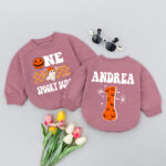 Custom Name One Spooky Cool Cousins Club 2 Sides Baby Romper