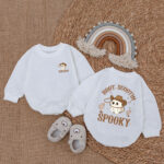 Custom Name Boot Scootin Spooky Cowboy Baby Romper