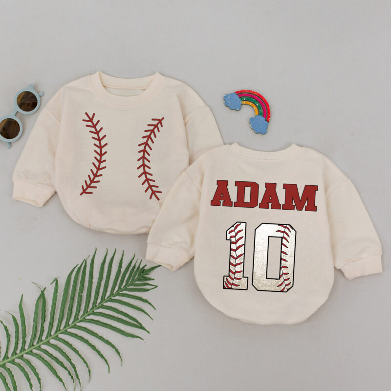 Personalized Baseball Jersey With The Name And Number Family Matching Baby Romper