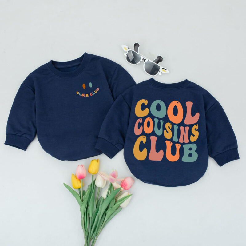 Personalized Smile Cool Cousin Club Birthday Baby Romper