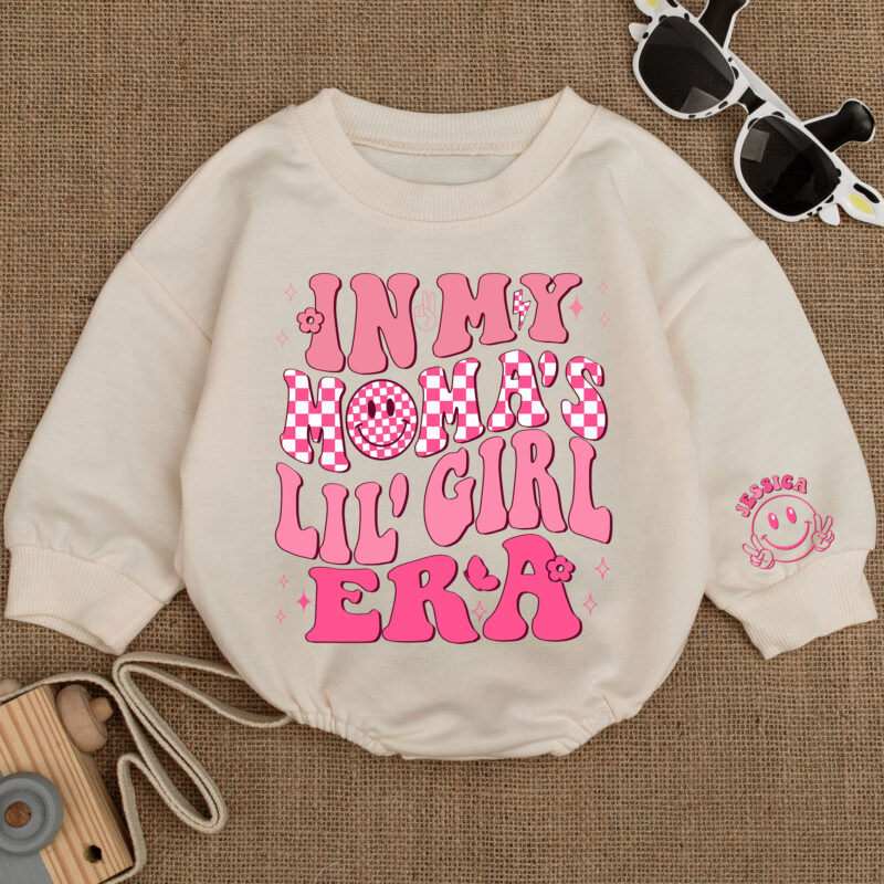 Custom Name Smile In My Momas Lil Girl Era Baby Romper