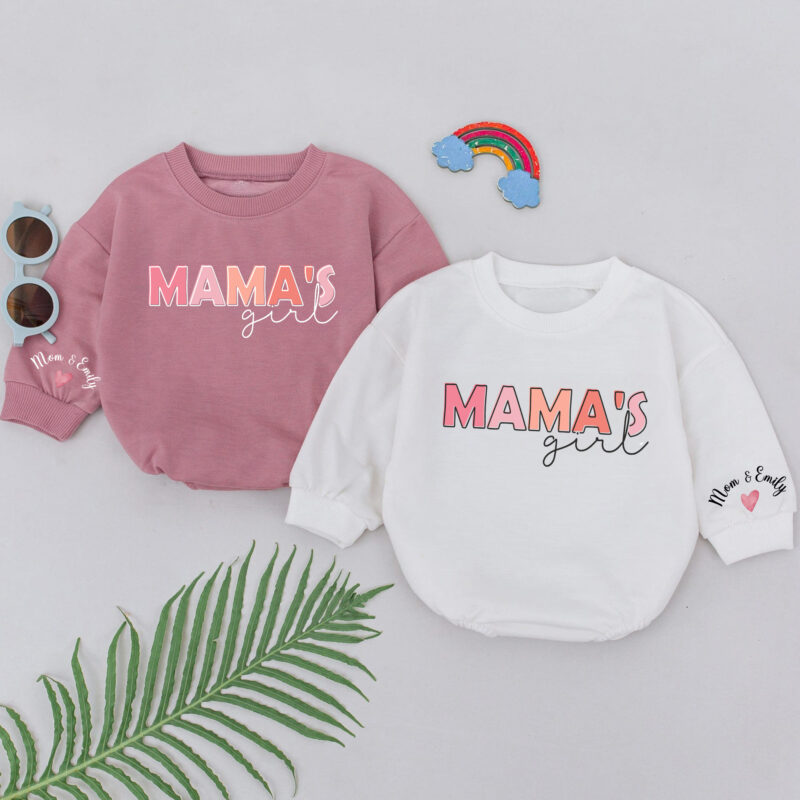 Custom Name Mamas Girl Birthday Baby Romper