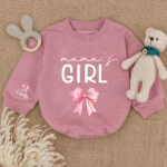 Custom Name Mamas Girl Birthday Matching Baby Romper