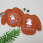 Custom Name Boot Scootin Spooky Halloween Matching Baby Romper