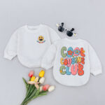 Custom Name Smile Cool Cousin Club Baby Romper