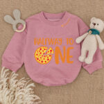 Custom Name Half Way To One Pizza Birthday Baby Romper