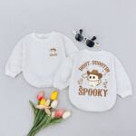 Custom Name Boot Scootin Spooky Cowboy Baby Romper