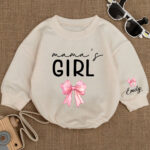 Custom Name Mamas Girl Birthday Matching Baby Romper