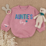 Custom Name Aunties Boy Birthday Matching Baby Romper, Birthday Boy Romper