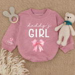 Custom Name Daddys Girl Baby Romper, Birthday Girl Romper