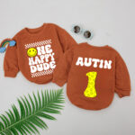 Custom One Happy Dude Matching Birthday Baby Romper