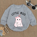 Custom Name Little Boo Baby Romper, Birthday Baby Shower Gifts