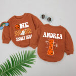 Custom Name One Spooky Cool Cousins Club 2 Sides Baby Romper