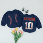 Custom Name Baseball Birthday Matching Baby Romper